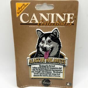 Canine Collectibles Vintage Classic Magnet Co 1998 HUSKY magnet Made in USA